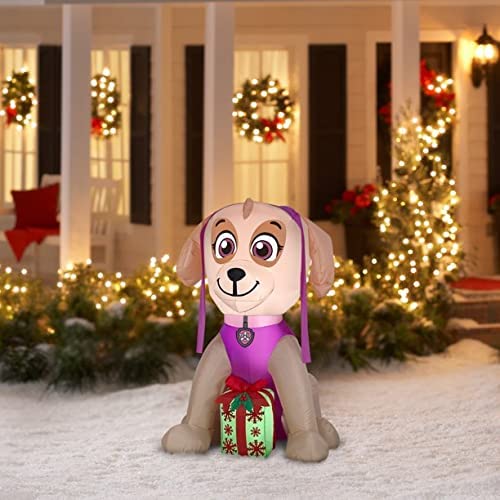 3' Gemmy Airblown Inflatable Paw Patrol Skye w/ Present 12750