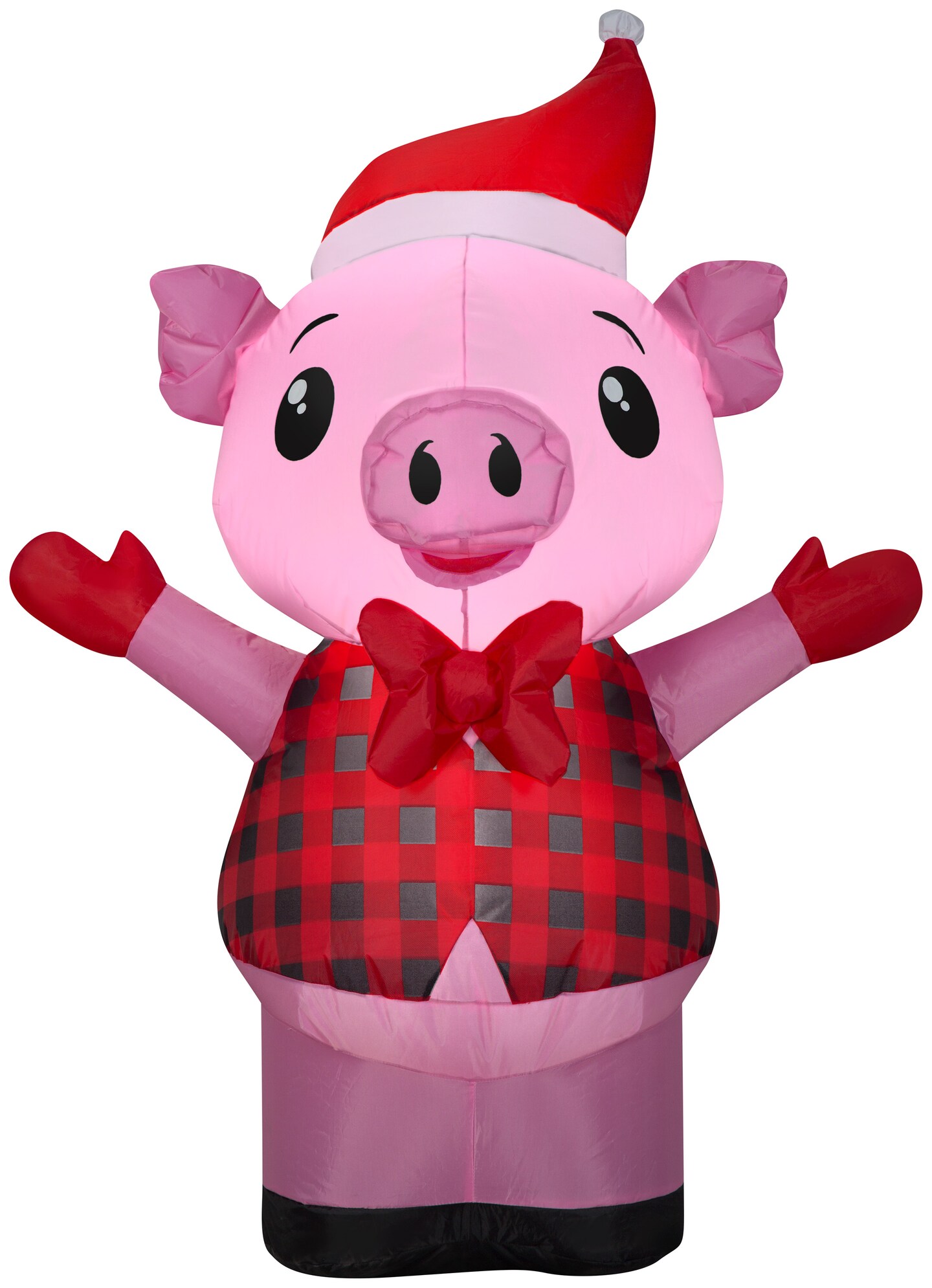 3.5&#x27; Gemmy Airblown Christmas Pig in Christmas Vest 119531