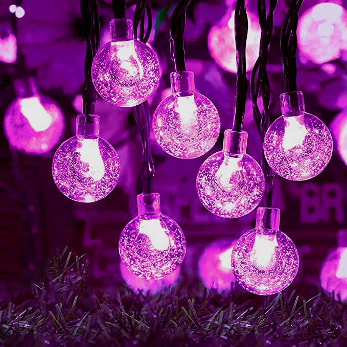 Perfect Holiday 30 LED Solar Bulb String Lights