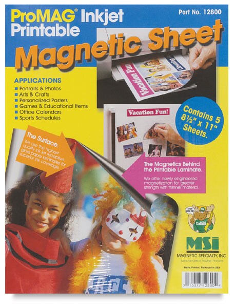 ProMag Magnetic Inkjet Sheets - 8.5&#x22; x 11&#x22;, Pkg of 5