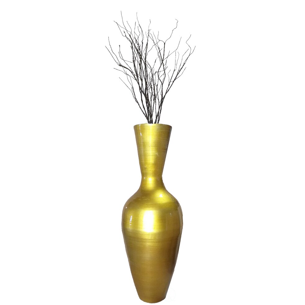 Uniquewise Tall Decorative Floor Vase, floor flower vase, Brown PVC Floor  Vase Flower Hold