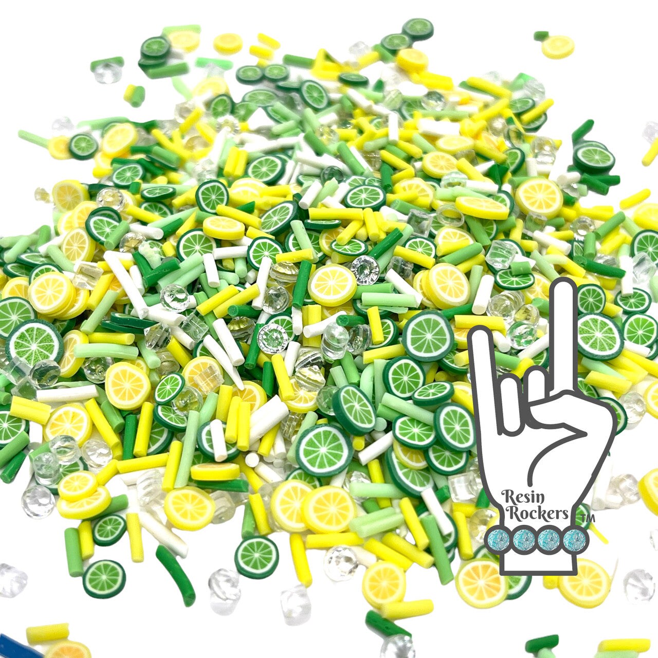 Margarita Lemons Limes &#x26; Salt Mega Mix Polymer Clay Snow Globe and Shaker Filler