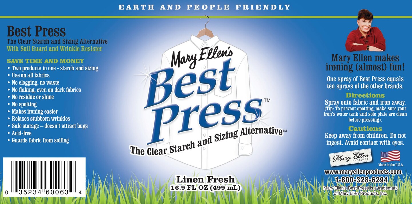Mary Ellen Products Best Press Spray Starch and Sizing Alternative
