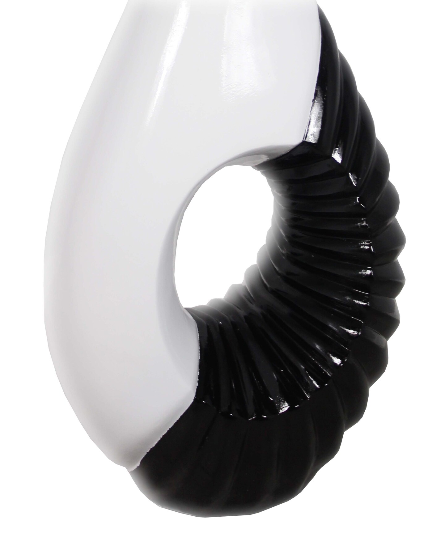 Modern Black and White Large Floor Vase - 43 Inch Tall, Contemporary Home Decor, Minimalist Design, Elegant Room Accent, Statement Piece, Sleek Floor Decoration, Fill with Dried Branches or Flowers