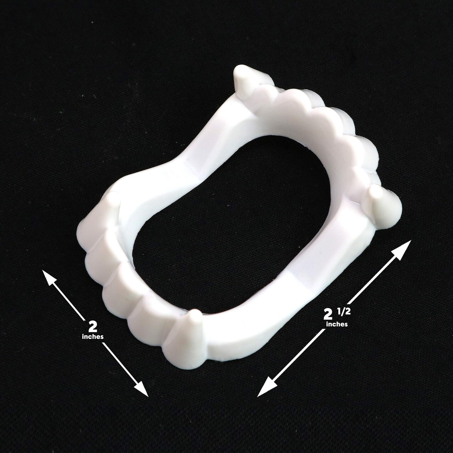 White Sharp Vampire Fangs - Dracula Monster Teeth for Party Favors and Supplies - 12 Pack