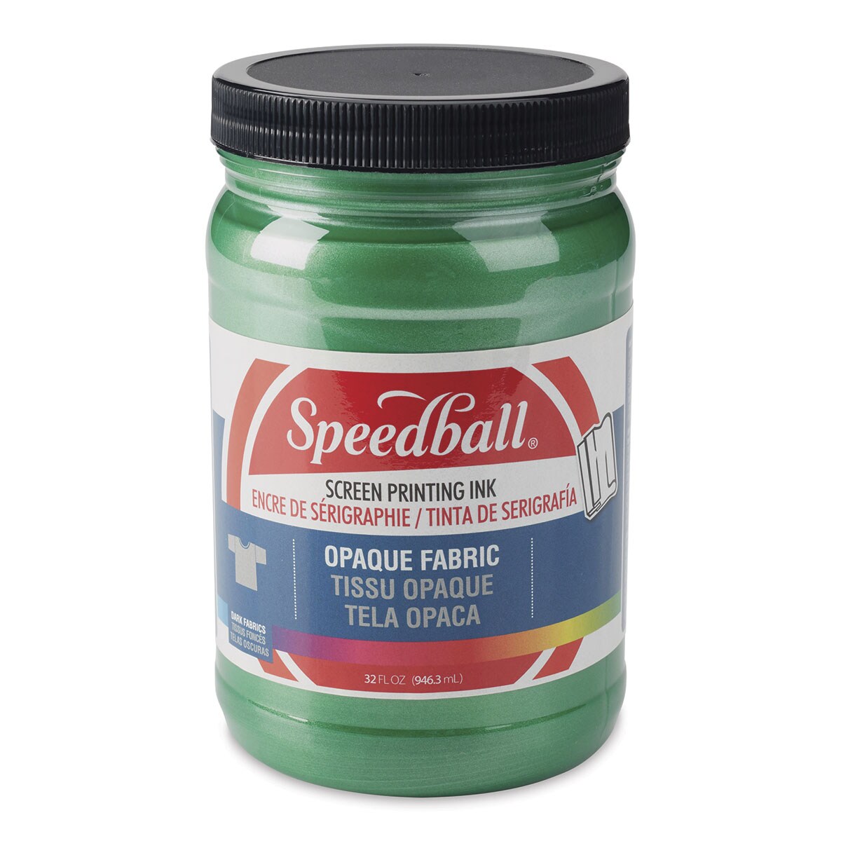 Speedball Fabric Screen Printing Ink - Emerald Green (Opaque), 32 oz, Jar