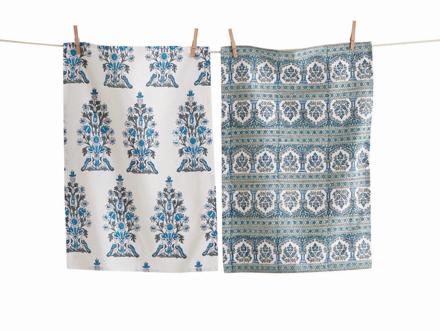 Tokari Block Print Dish Towel Set/2 Michaels