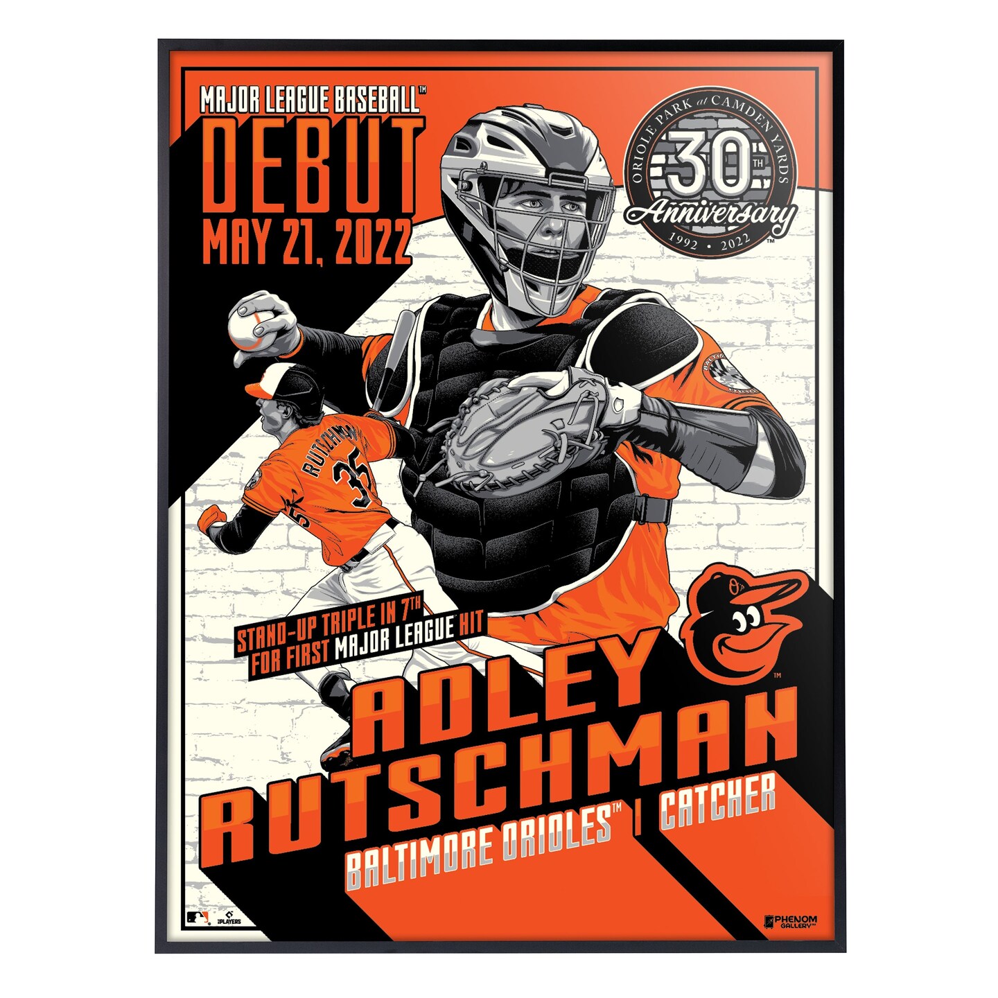 Baltimore Orioles Lithograph print of Adley Rutschman 2022