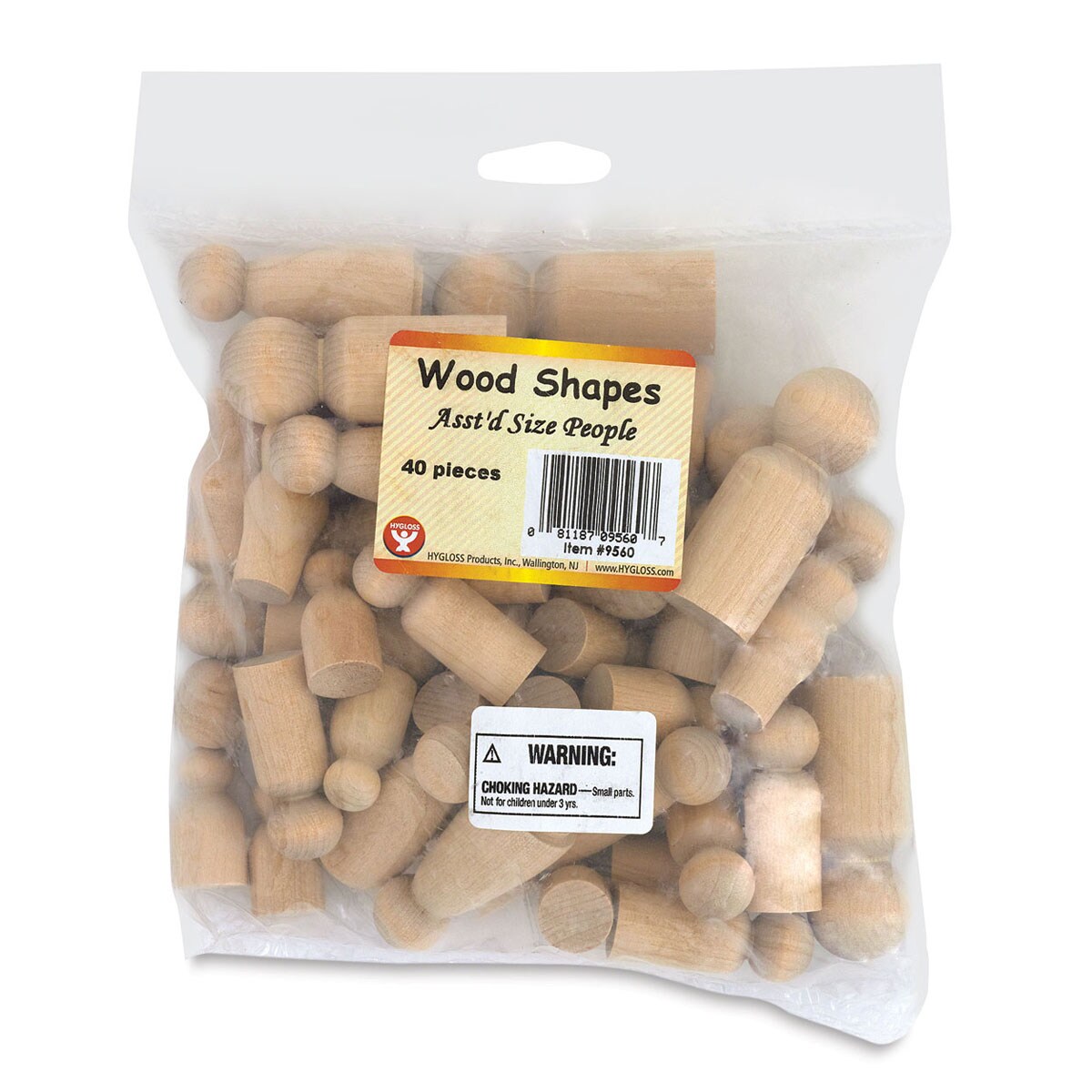 Hygloss Wooden People Shapes, Assortment Of 40 Pieces | Michaels