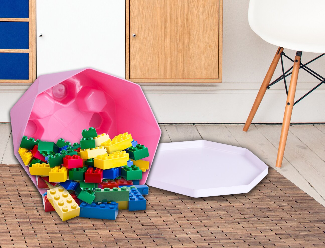 Plastic 2 in 1 Storage Step Stool