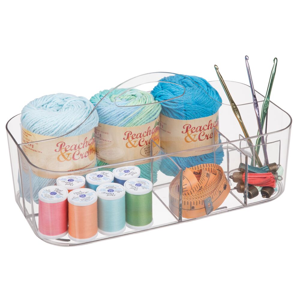 mDesign Plastic Storage Caddy Tote for Sewing & Craft Supplies Michaels