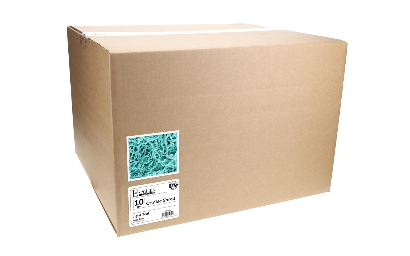 Essentials by Leisure Arts Crinkle Shred Box, Light Teal, 10lbs