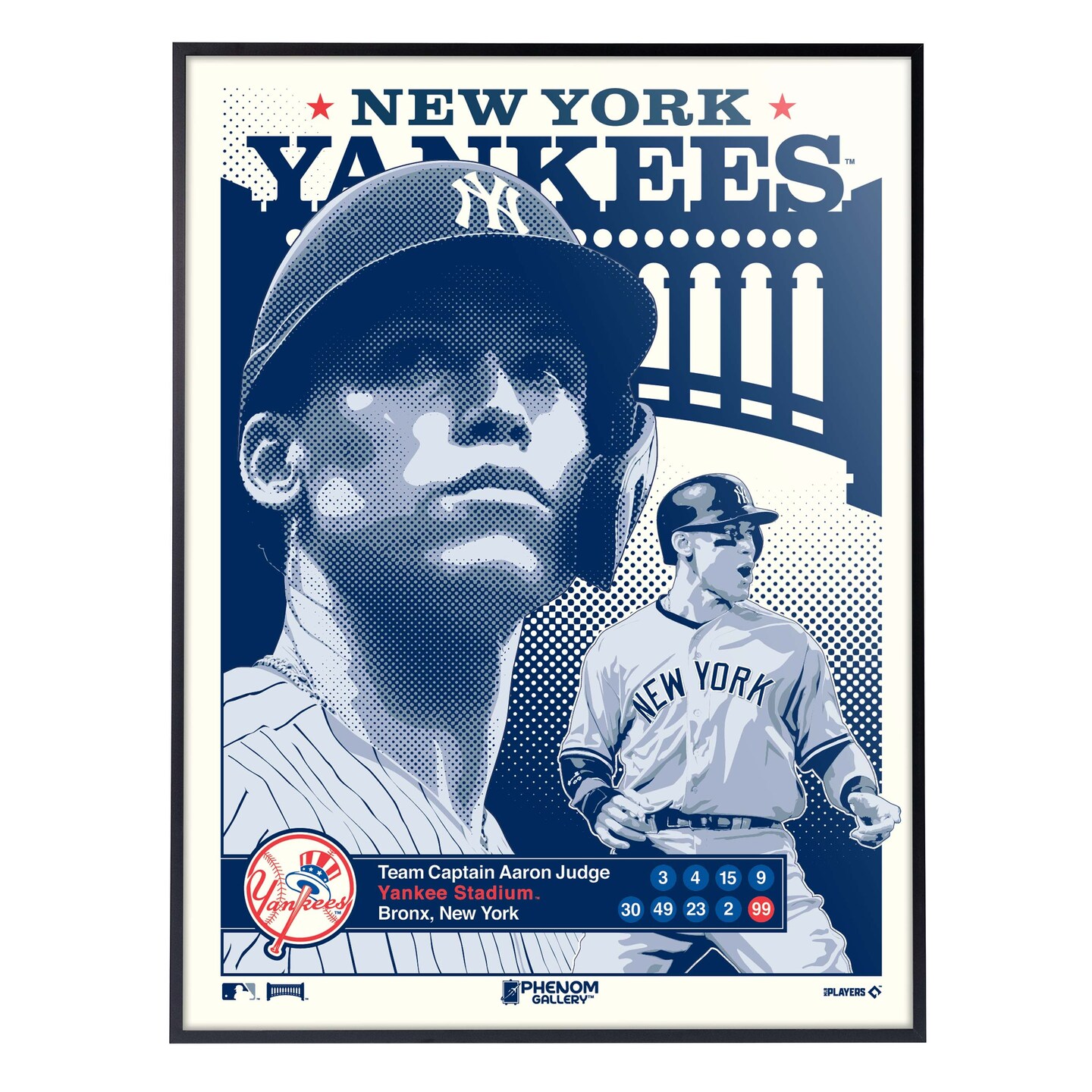 Phenom Gallery New York Yankees Aaron Judge 18&#x22; x 24&#x22; Deluxe Framed Serigraph