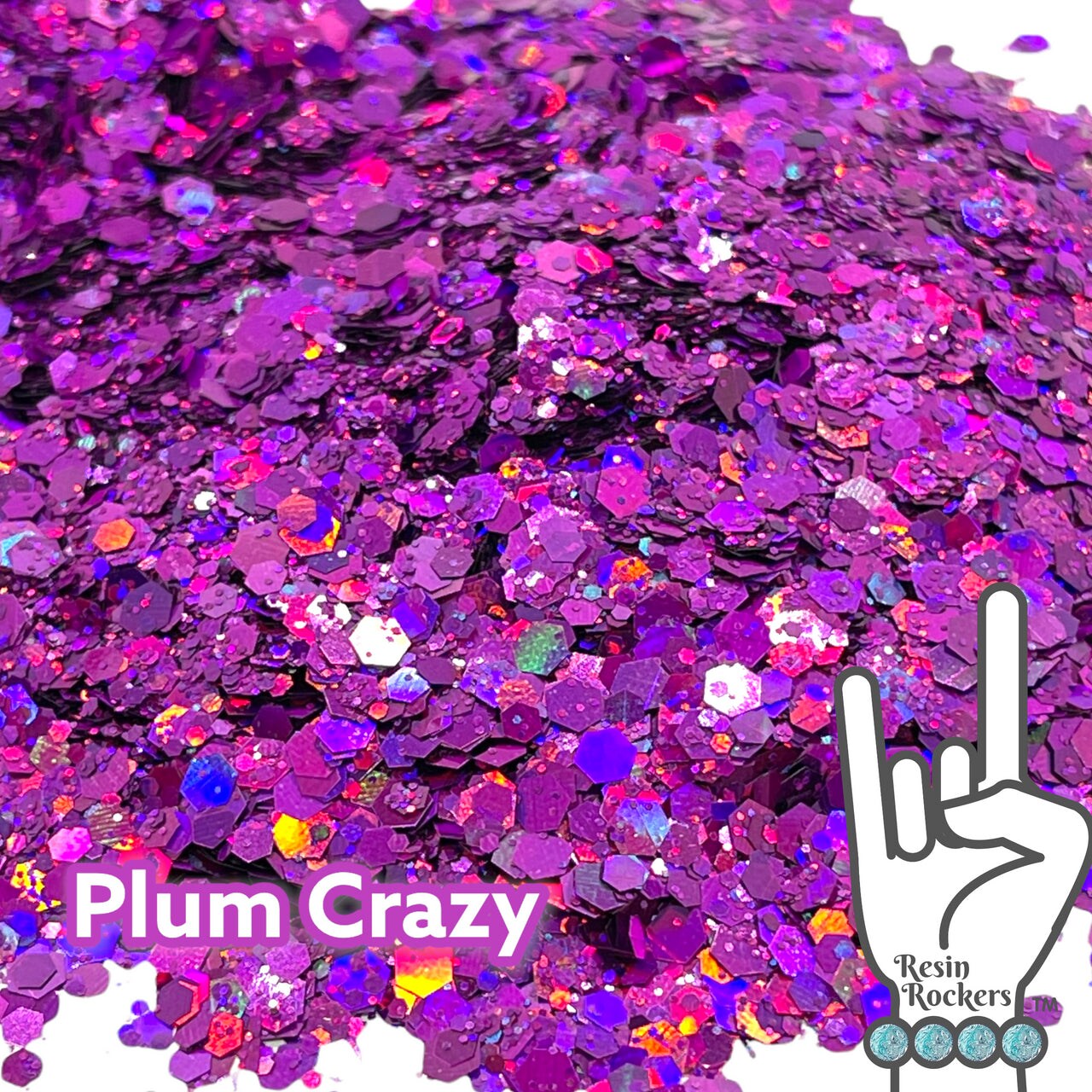 Plum Crazy Holographic Pixie for Poxy Chunky Glitter Mix