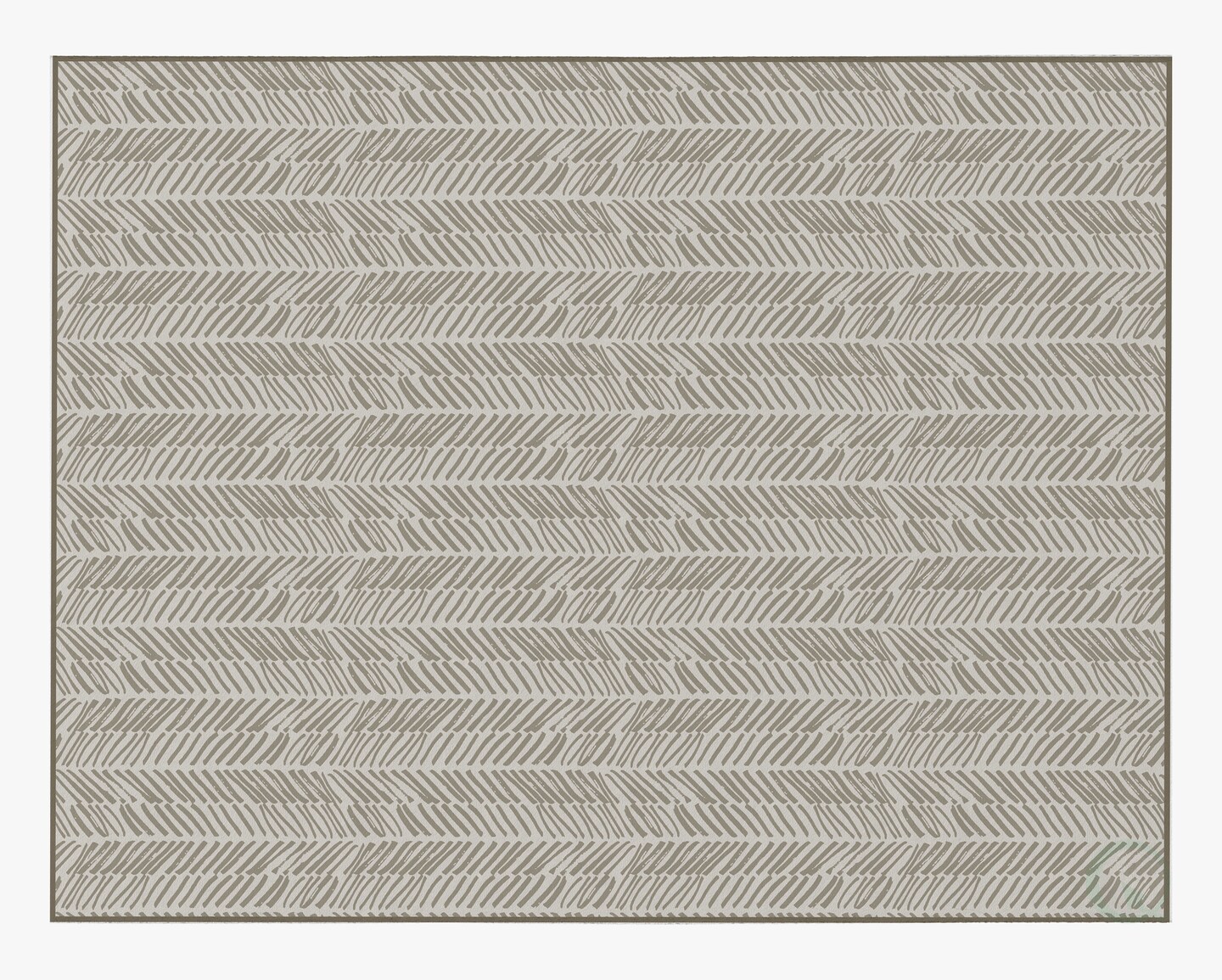 Deerlux Modern Living Room Area Rug with Nonslip Backing, Abstract Beige Chevron Strokes Pattern