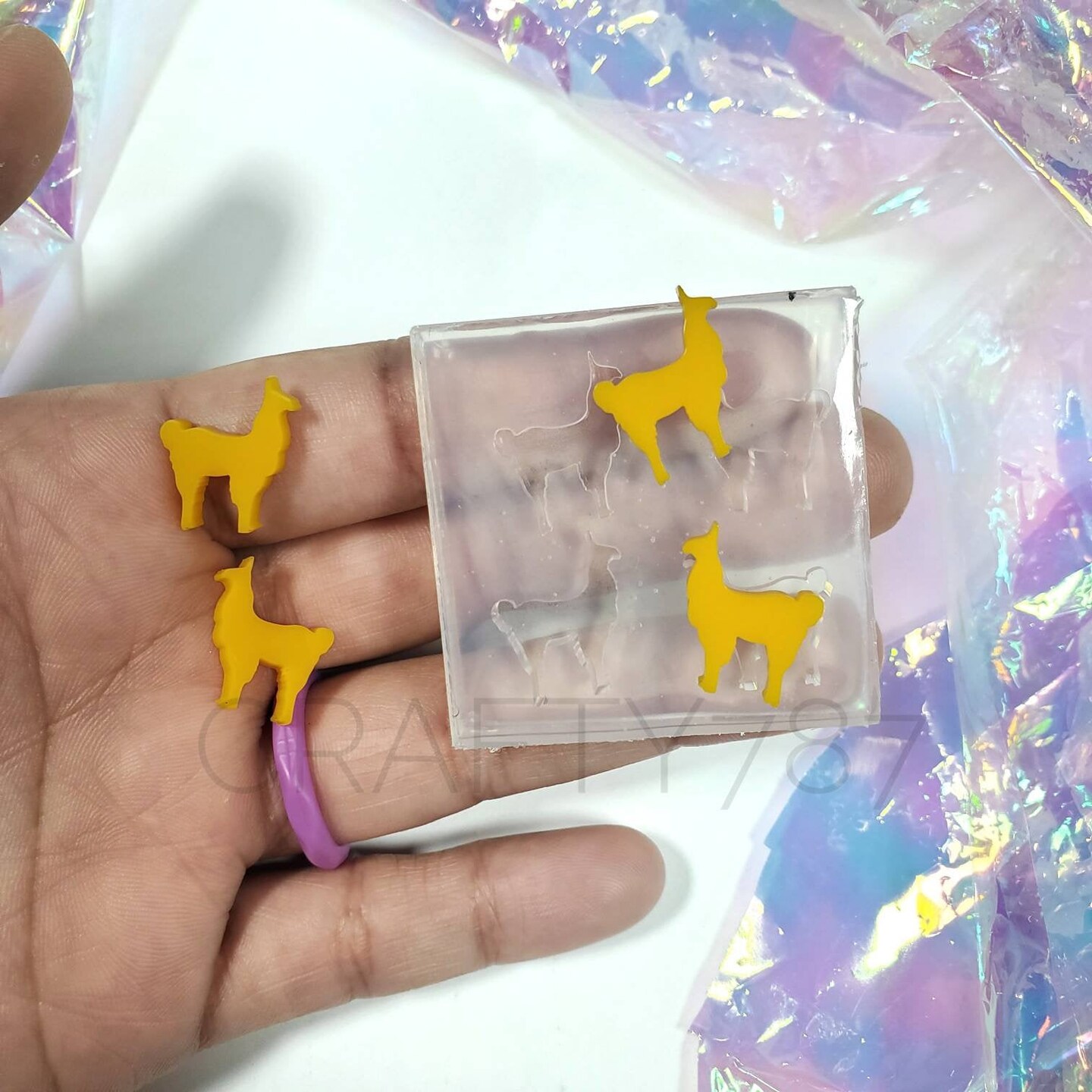 Llama Studs Silicone Mold | Llamas Earrings Mold | Crafter Mould | Alpaca Earring Mold | Resin Mold | Jewelry Mold 2 Pairs(B11)