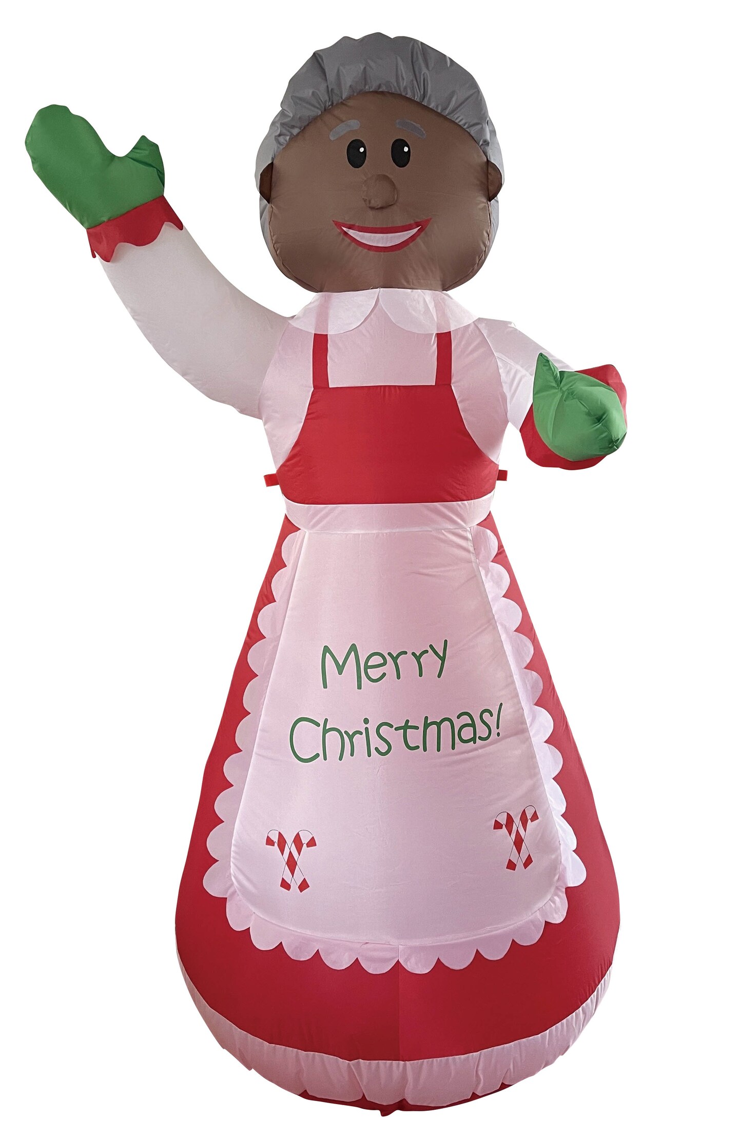 7' Air Blown Inflatable African American Mrs. Claus W/ Apron Y171L