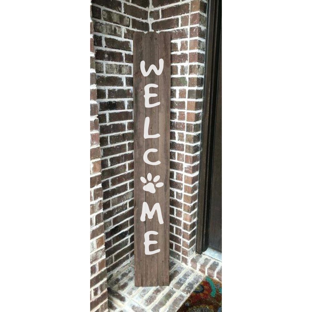 Welcome Paws Vertical Porch Stencil