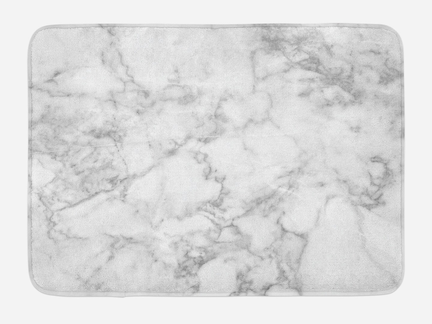 Ambesonne Marble Bath Mat, Nature Granite Pattern Cloudy Spotted Trace Effects Stone Image, Plush Bathroom Decor Mat with Non Slip Backing, 29.5" X 17.5", Grey Dust