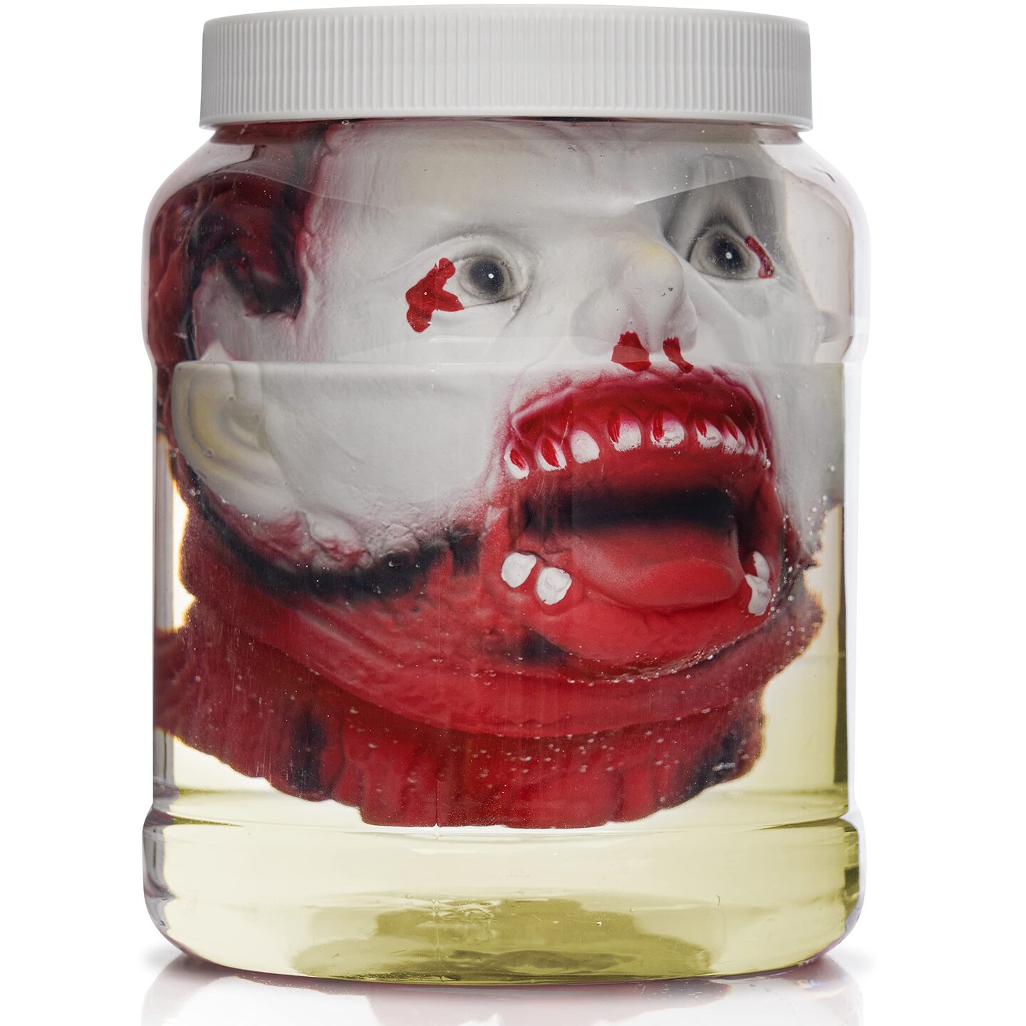 Laboratory Head in Jar - Gory Fake Severed Face Scary Party ...