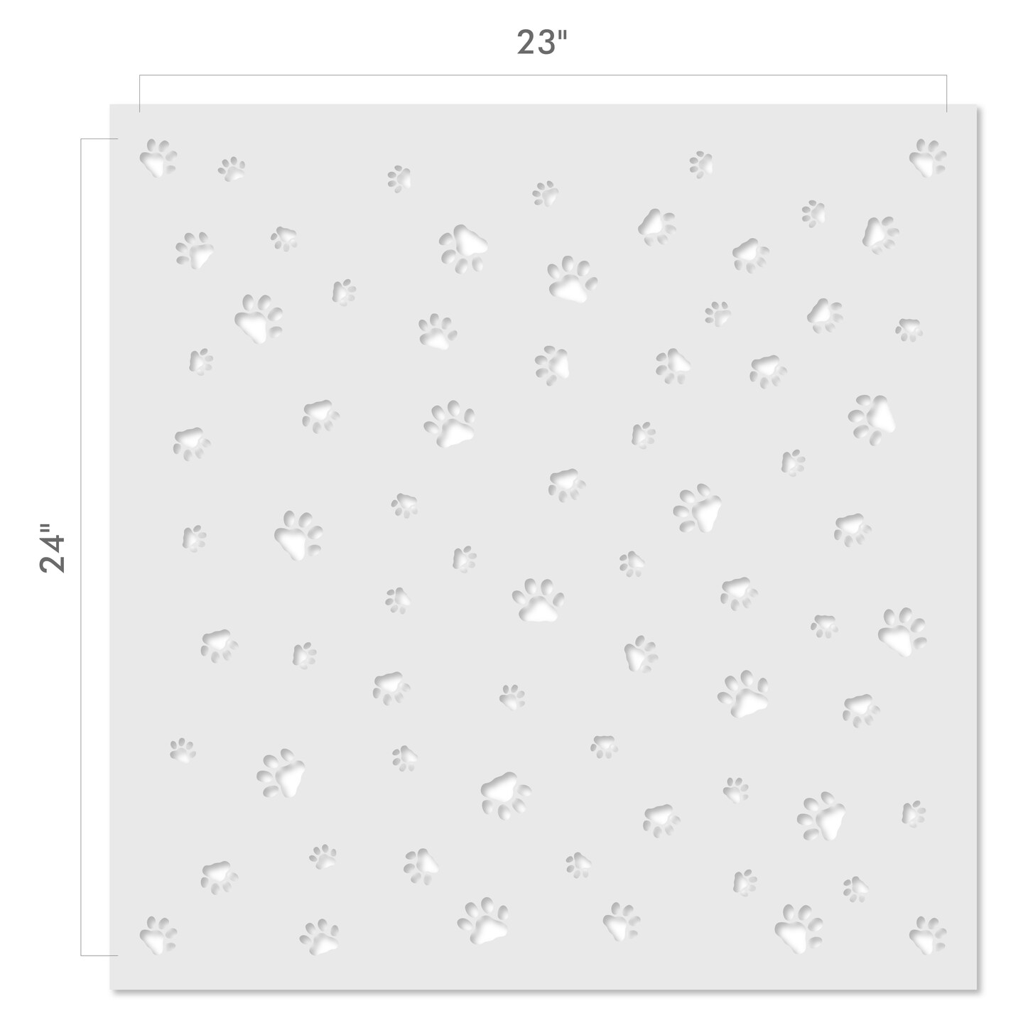Dog Paw Pattern Wallpaper Stencil | 3552 by Designer Stencils | Reusable Art Craft Stencils for Painting |
