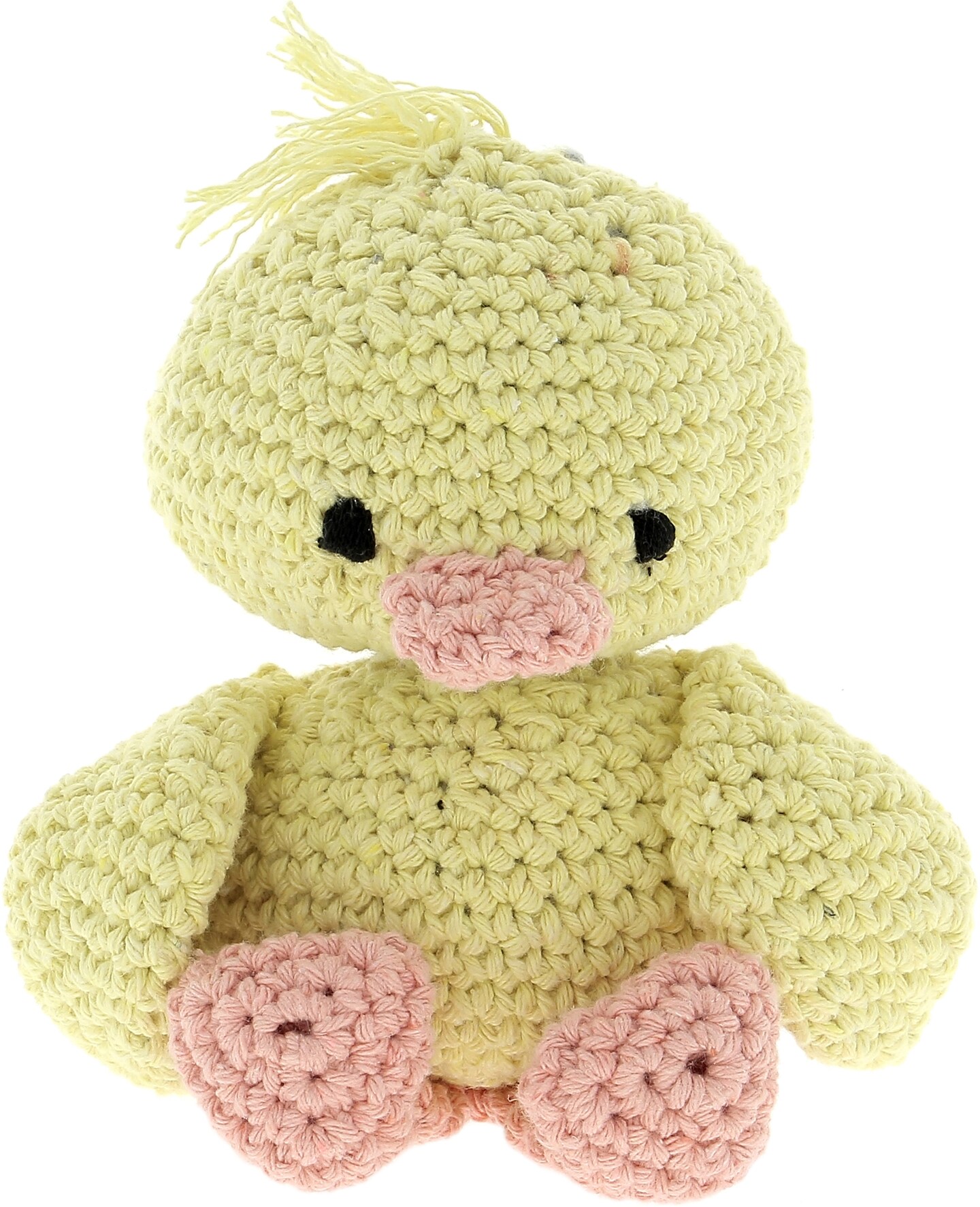 Hoooked Amigurumi DIY Kit W/Eco Barbante Yarn-Duckling Danny - Yellow & Peach