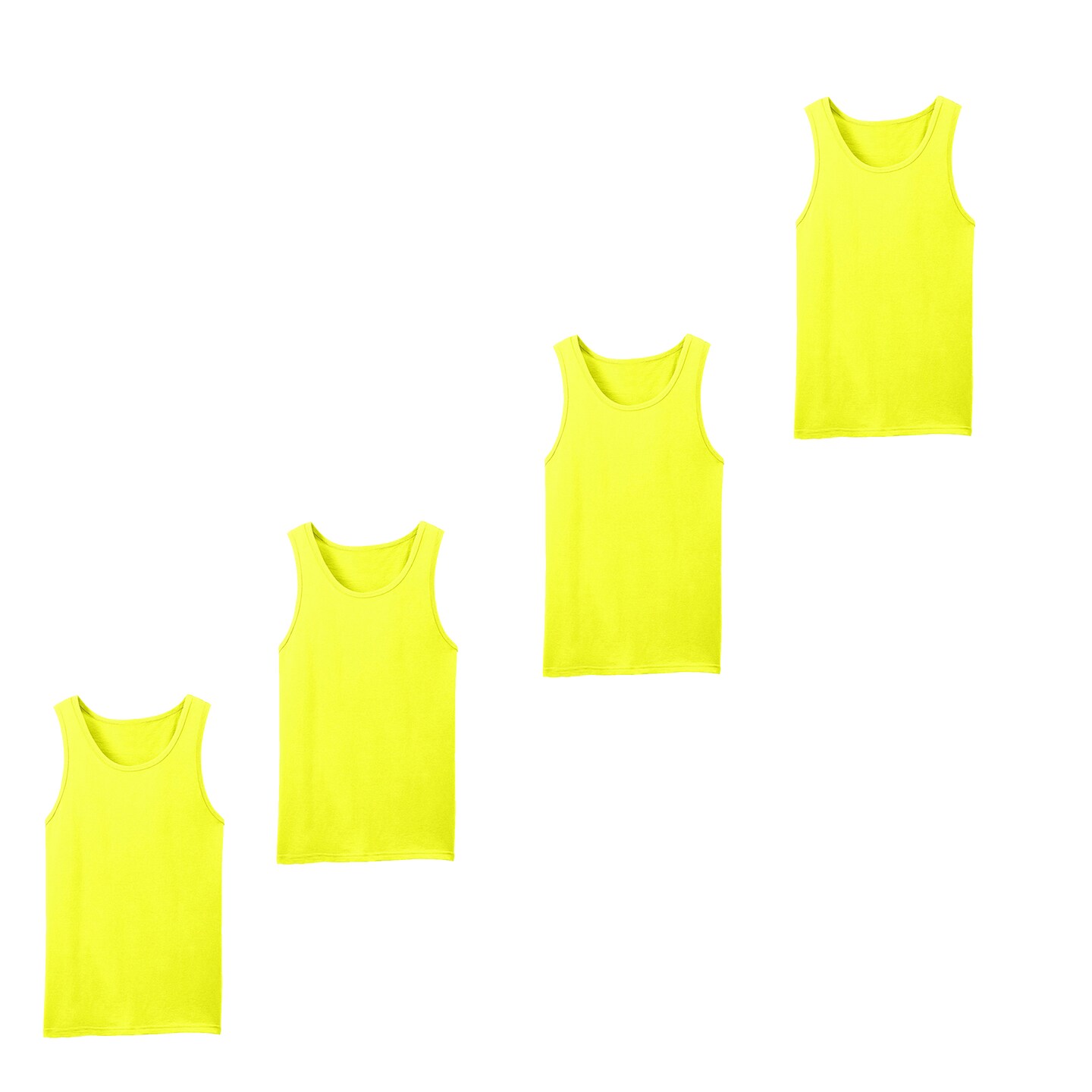 Men's Multi-Pack Cotton Square Neck Tank Top T-shirt | RADYAN