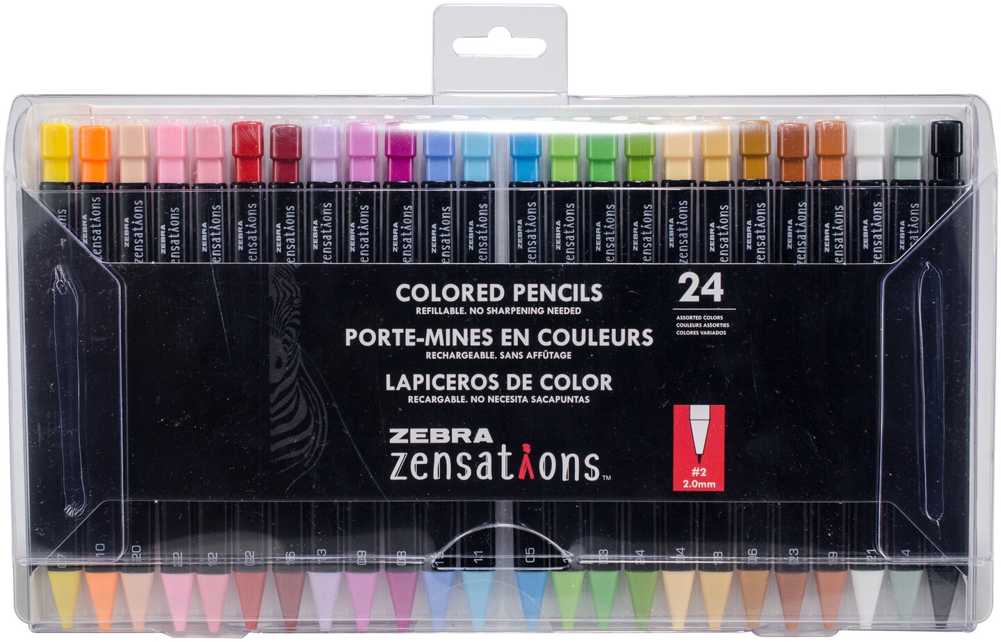 Zebra Zensations Colored Pencils 24/Pkg (Assorted)