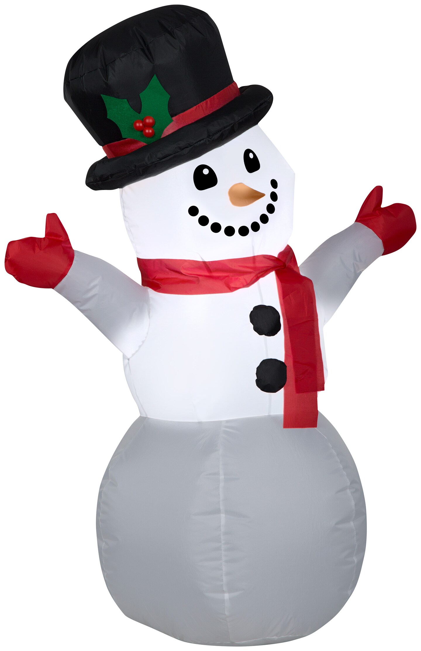 3.5&#x27; Gemmy Airblown Snowman w/ Red Mittens 119518