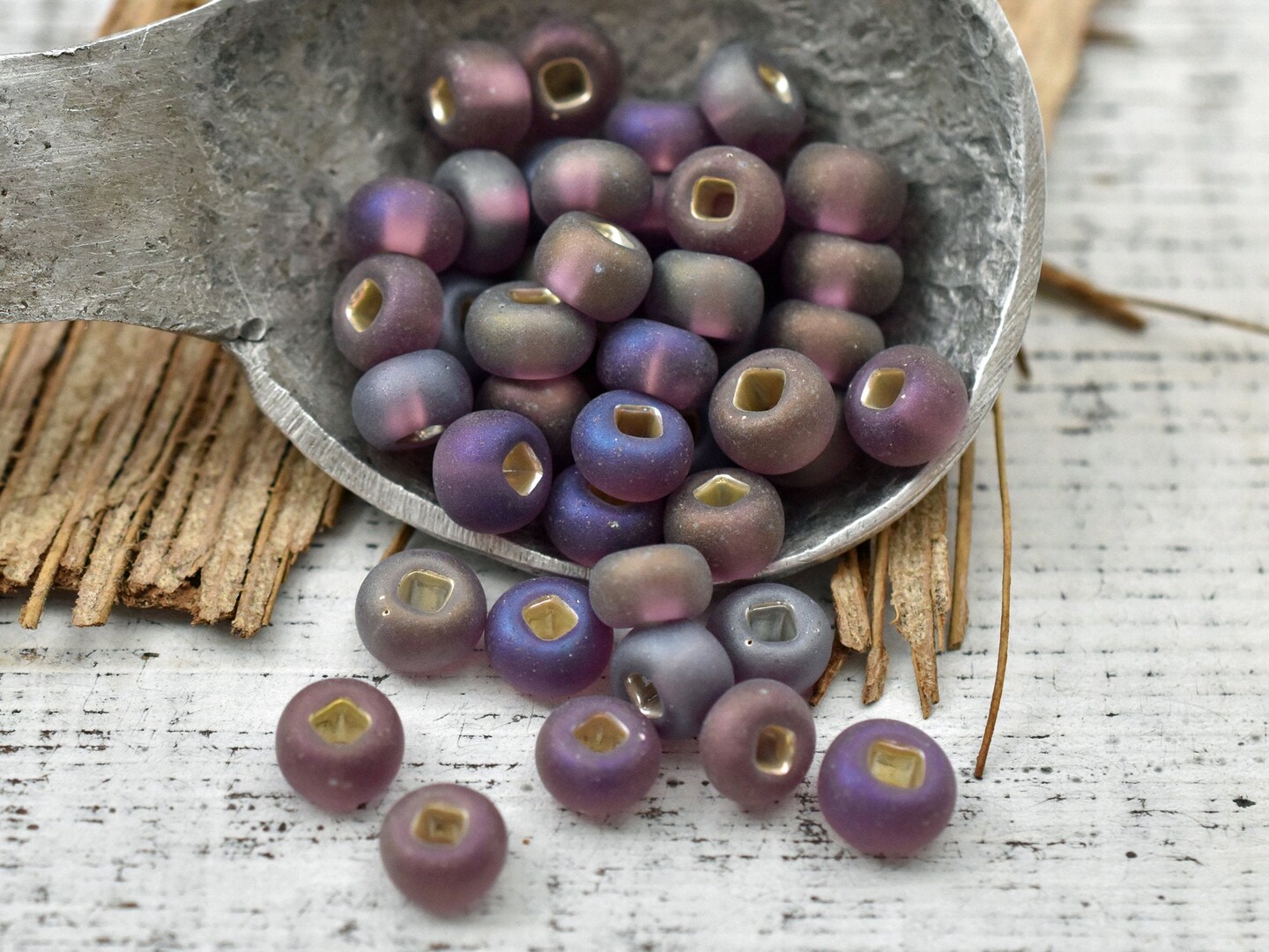 50G S/L Transparent Matte Amethyst  AB Czech 2/0 Seed Beads