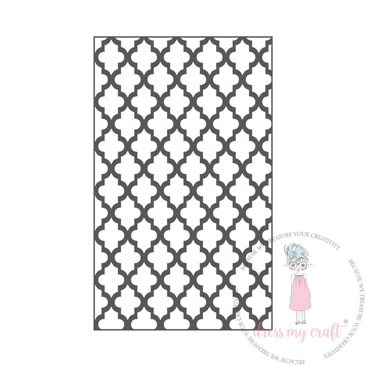 Dress My Craft Mini Embossing Folder 3"X4.75"Lattice Michaels
