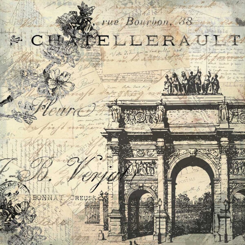 Paris Carte Postale 2 Poster Print by Kimberly Allen - Item # VARPDXKASQ483B