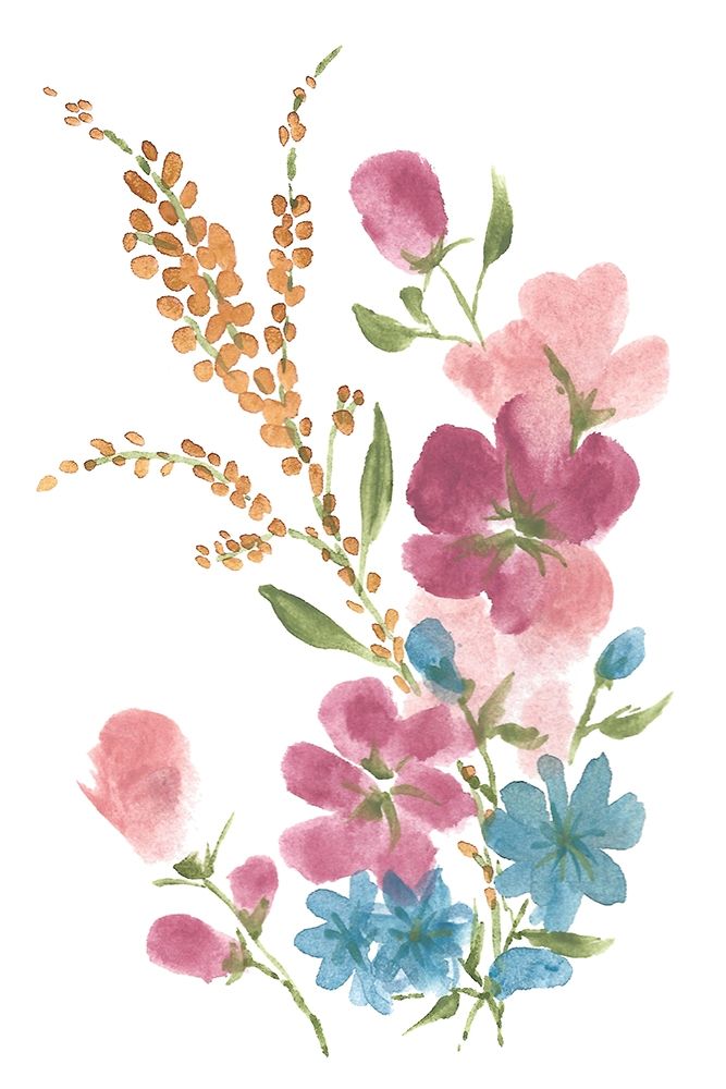 Boho Flower Bouquet I Poster Print by Yvette St. Amant # POD60984