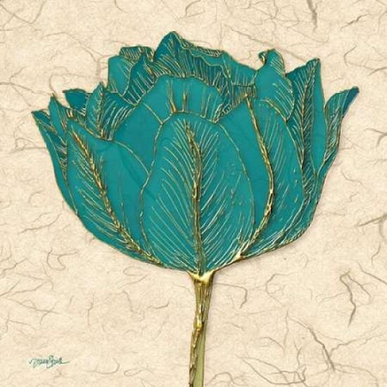Teal Tulip Poster Print by Diane Stimson - Item # VARPDXDSSQ208A2