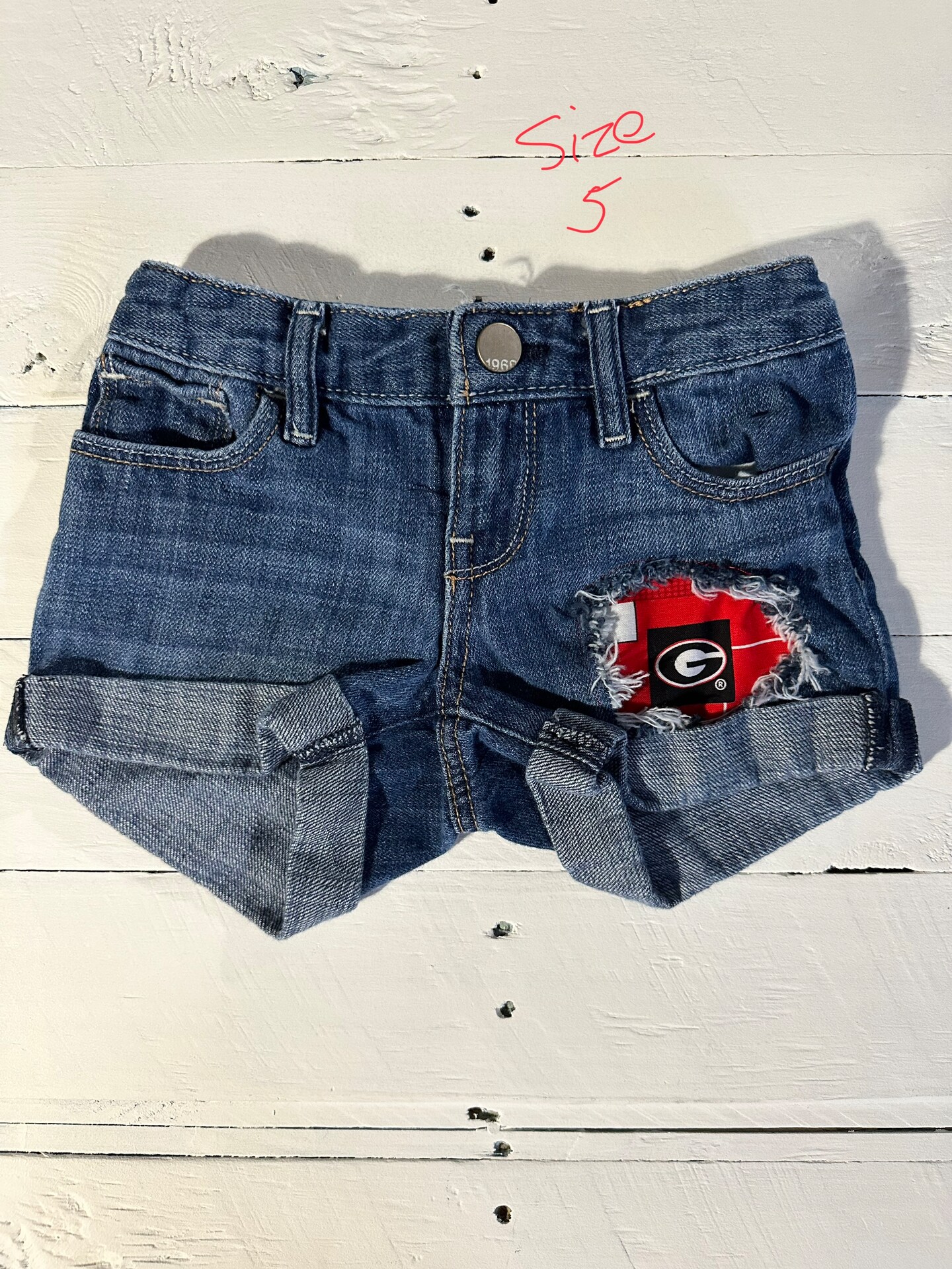 Boutique Children s Jean Shorts Georgia Bulldogs GO DAWGS