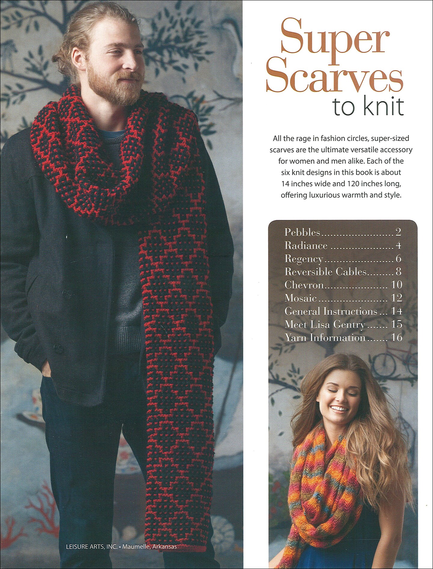 Leisure Arts Super Scarves To Knit Knitting Book