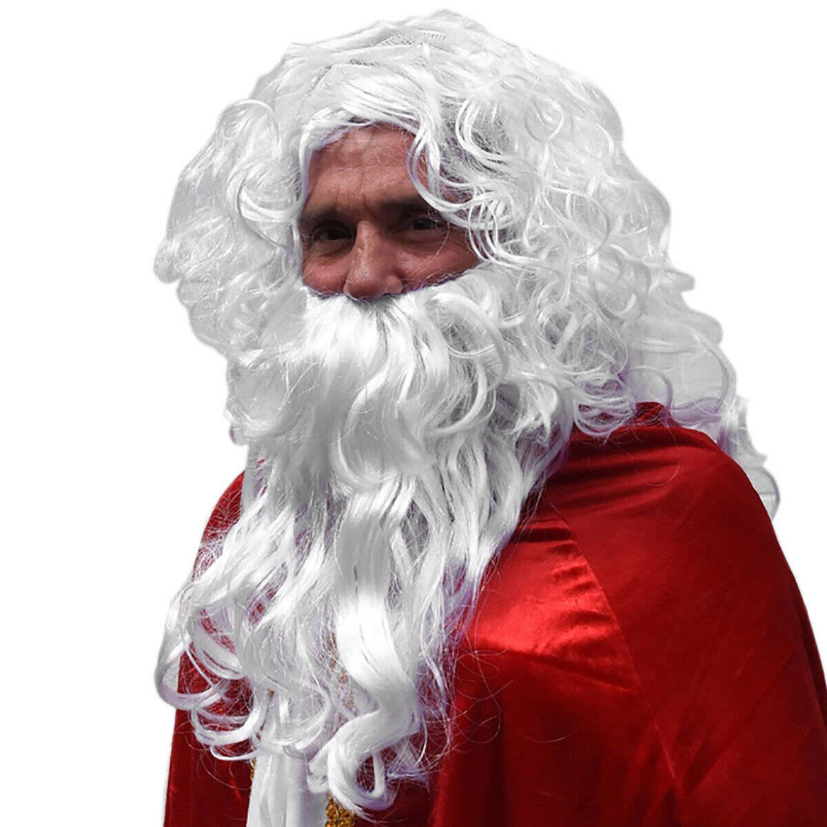 Kitcheniva Santa Claus Long Beard White Hair Wig Christmas Costume