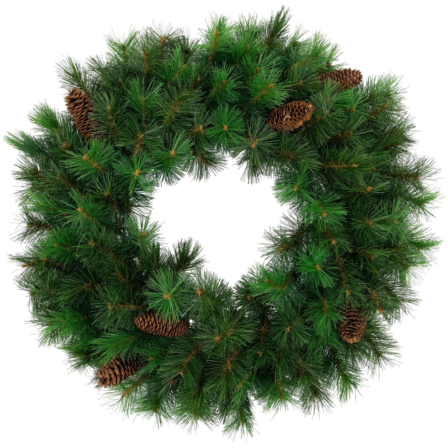 Northlight Royal Oregon Pine Artificial Christmas Wreath with Pinecones - 24&#x22; - Unlit