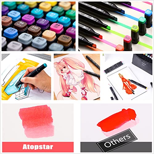 ATOPSTAR 80 Colors Alcohol Markers Artist Drawing Art for Kids