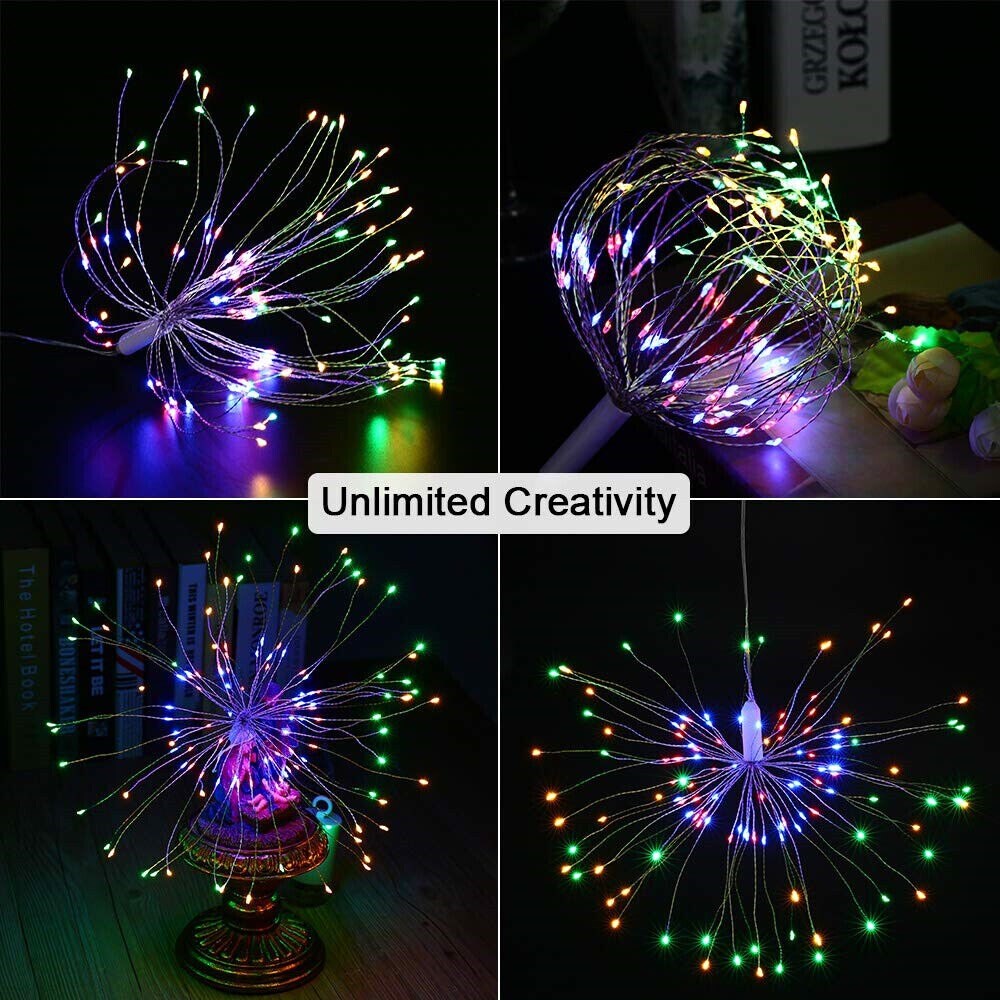 Firework LED String Lights - 8 Modes Remote Control