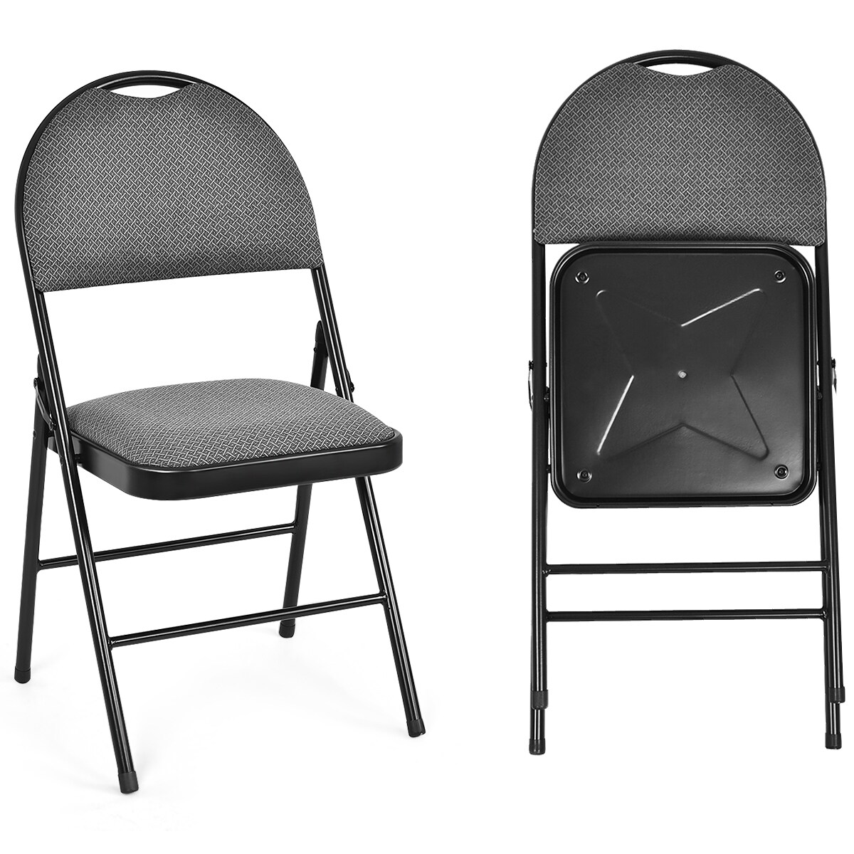 Padded Folding Office Chairs with Backrest