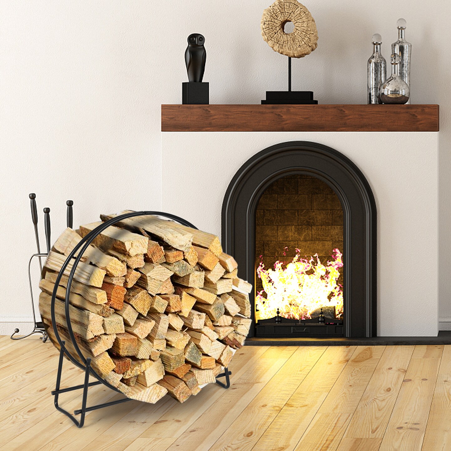 Tubular Steel Firewood Storage Rack