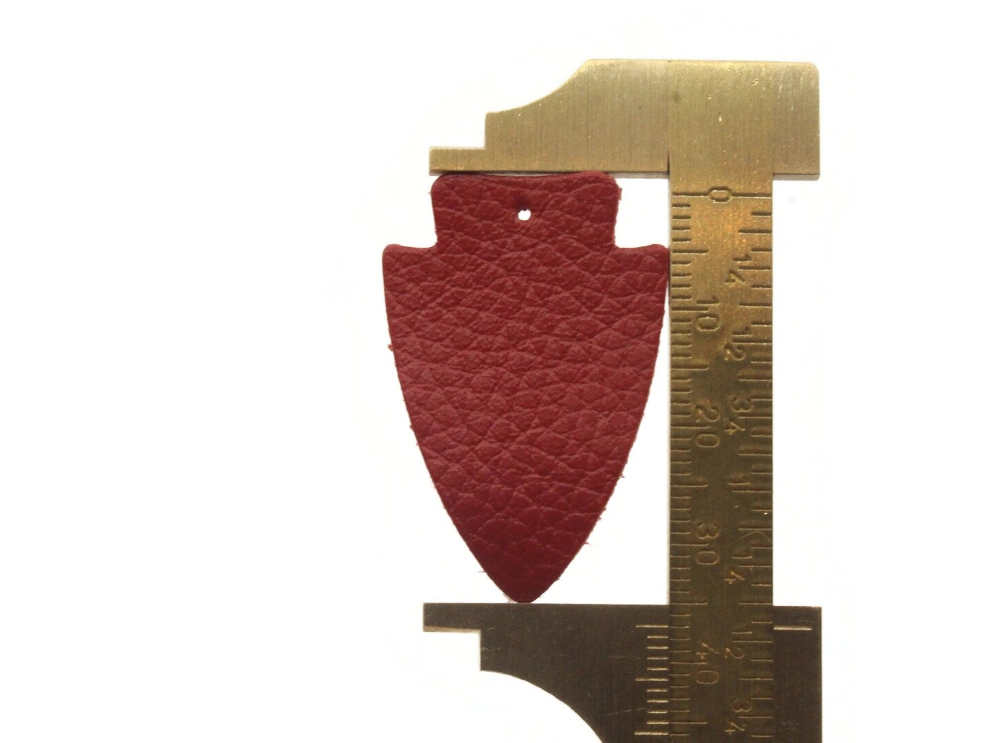 4 37mm Mixed Color Leather Arrowhead Pendants