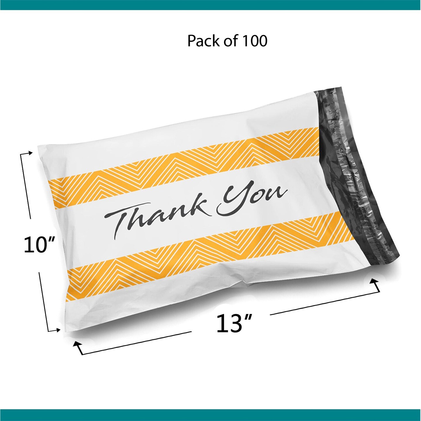 Elegant Glossy Multi-Language Thank You Poly Bags Mailer Envelopes ...