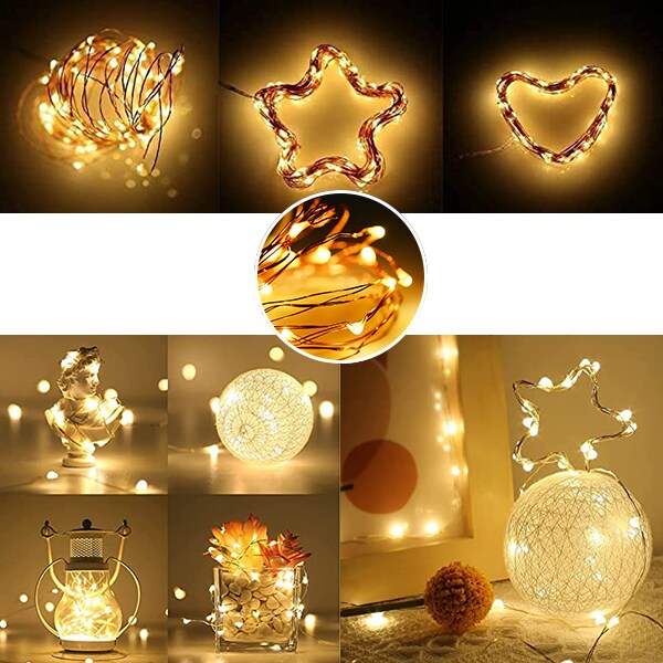 Perfect Holiday 30 LED Copper Fairy String Lights - Battery Operated