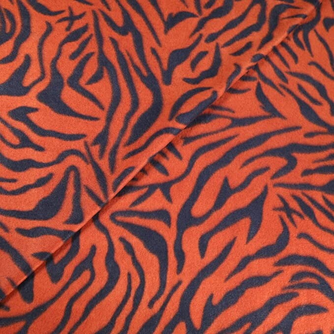 FabricLA Fleece Fabric by The Yard 1 Yard 36&#x22;X60&#x22; Inch Wide Polar Fleece Soft, Blanket, Anti-Pill Throw, Poncho, Pillow Cover, PJ Pants, Booties, Eye Mask&#x26;nbsp;- Tiger Rust