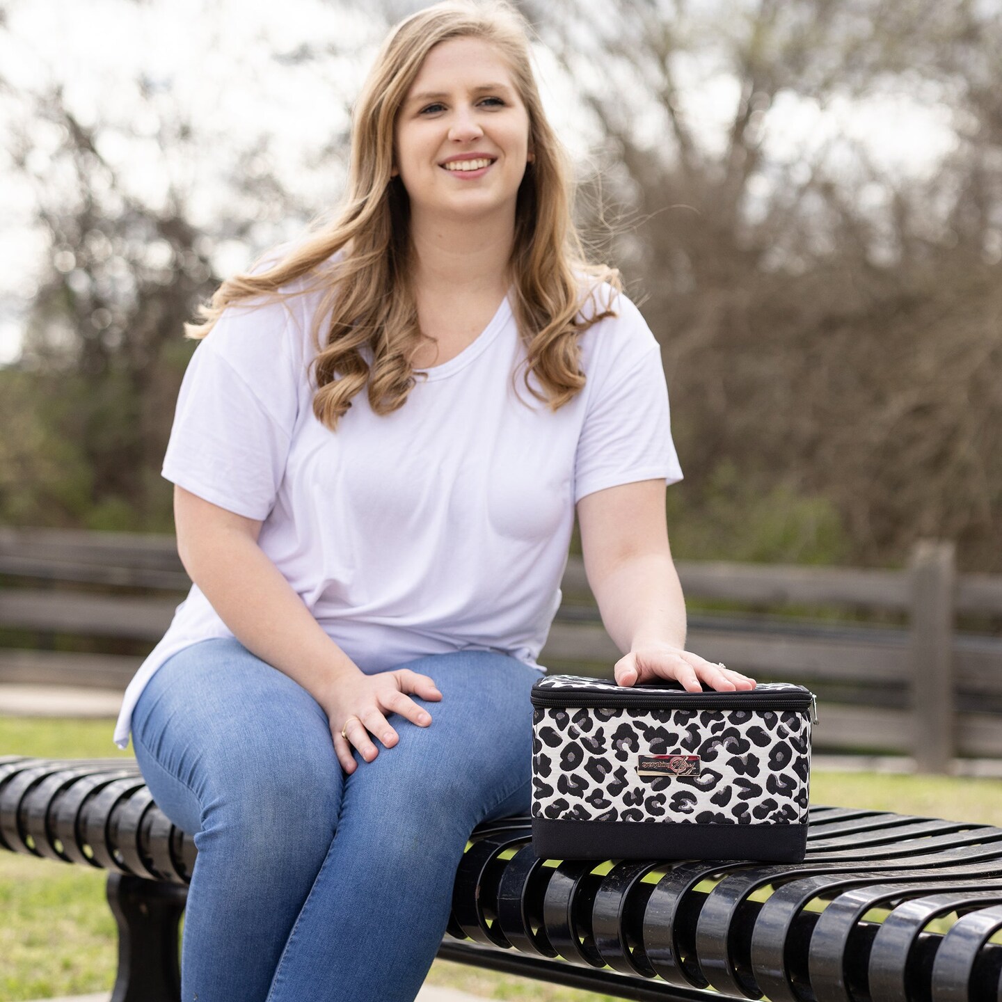 Collapsible Sewing Kit Organizer Box, Cheetah