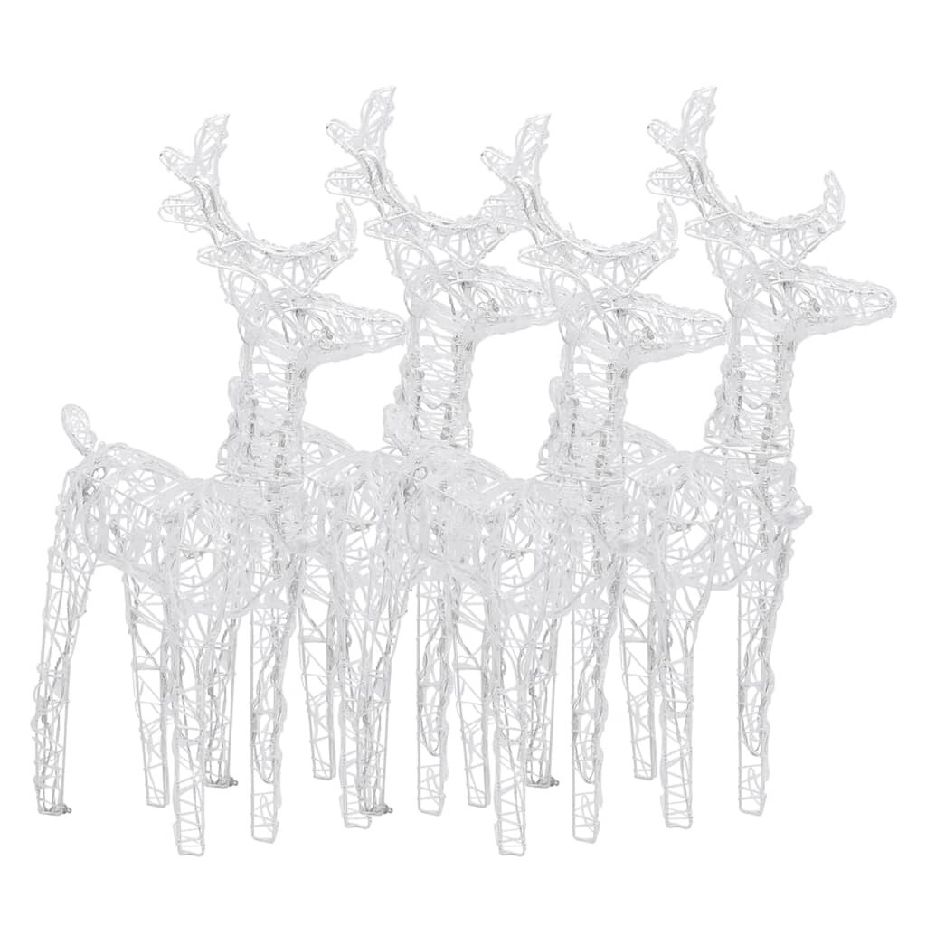 4 pcs Christmas Reindeers  Blue 160 LEDs Acrylic