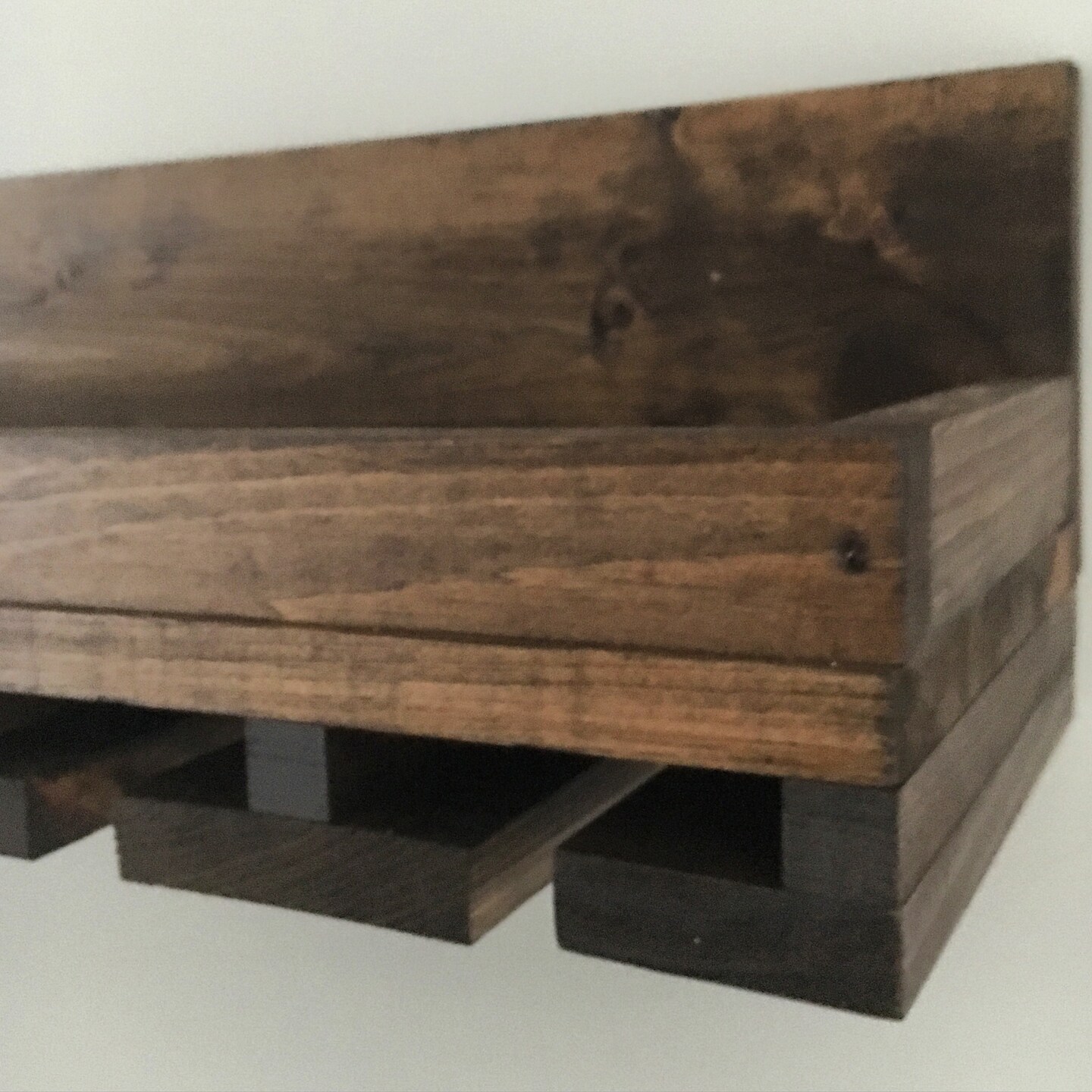 Wood Wine Rack Shelves| The Ryan | Wall Mounted Shelf Hanging Stemware  Glass Holder Organizer Bar Shelf Unique Rustic | MakerPlace by Michaels