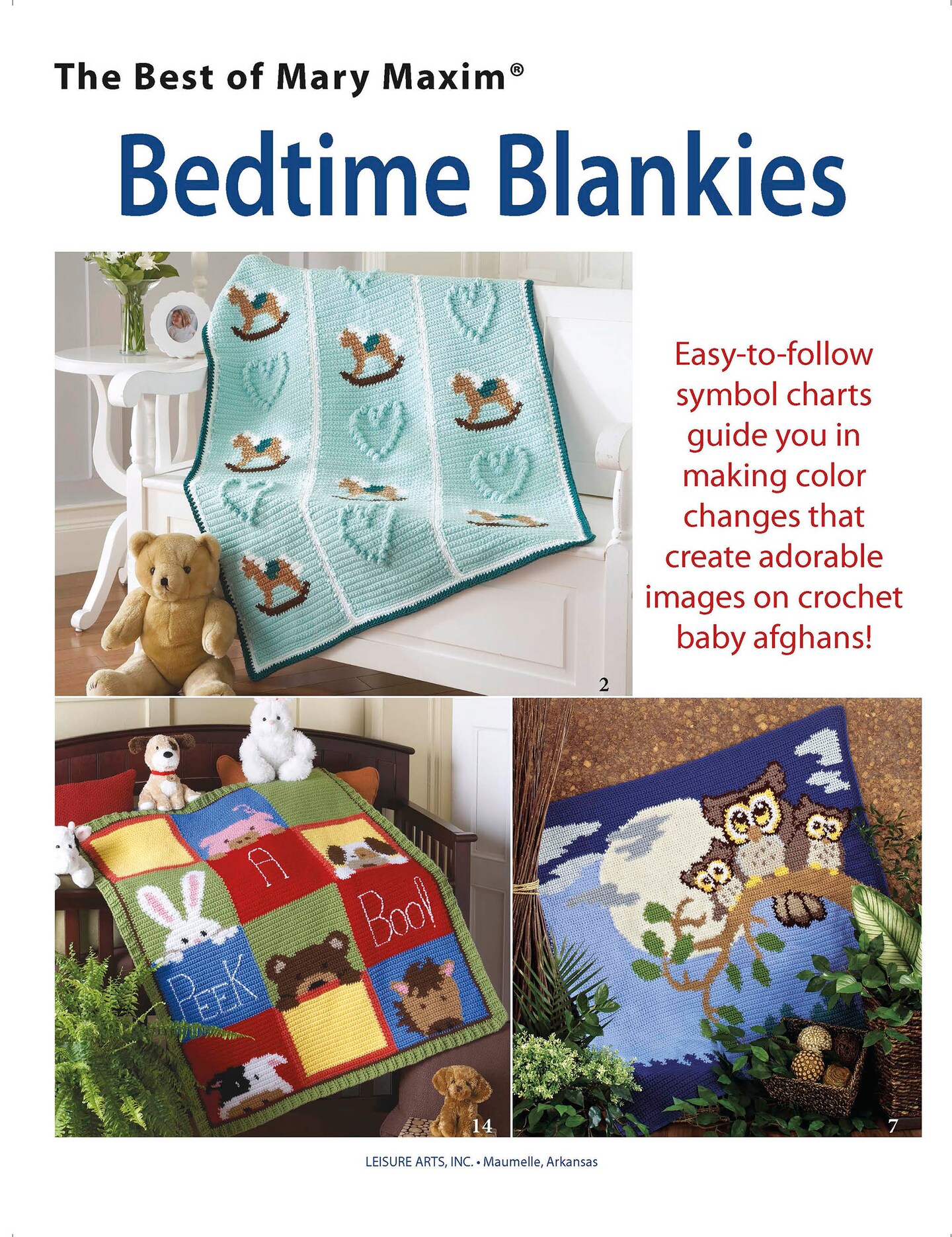 Leisure Arts Bedtime Blankies Crochet Book